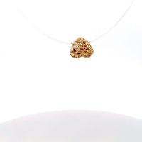 14K Yellow Gold Heart Slider Pendant 