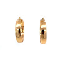 14K Yellow Gold 8mm Hoop Earrings