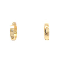 14kt Yellow Gold Love Huggie Earrings