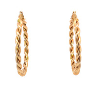 14kt Yellow Gold Twisted Hoops