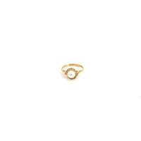 14Kt Yellow Gold Pearl with Diamonds Ring