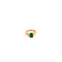 14K Yellow Gold Emerald Ring 