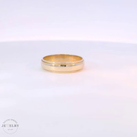 14k Yellow Gold Milgrain Contemporary Wedding Band