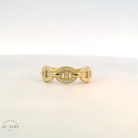 14k Yellow Gold Anchor Link Ring