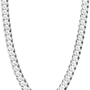 Silver Curb Link Chain 20"