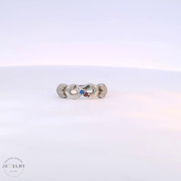 14k White Gold Infinity Thin Band Ring