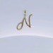 14K Yellow Gold "N" Initial Pendant