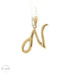 14K Yellow Gold "N" Initial Pendant