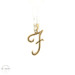14K Yellow Gold "F" Initial Pendant 