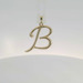 14k Yellow Gold "B" Initial Pendant 