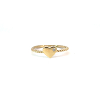 14k Heart Shape CZ Ring