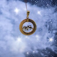 14Kt Leo Zodiac Pendant