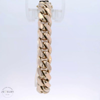 10K Rose Gold Cuban Link Bracelet