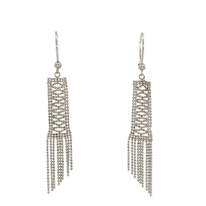 14k White Gold Dangle Earring 