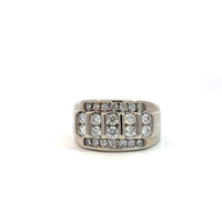 14k Men's Natural Diamond Signet Ring 