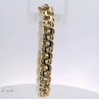 18k Yellow Gold Charm Link Bracelet 