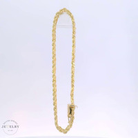 14k Diamond-Cut Rope Link Bracelet