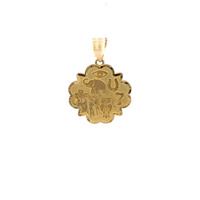 14K Yellow Gold Good Luck Pendant 