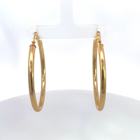 14K Yellow Gold Classic Hoop Earrings 