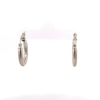 14kt White Gold Hoop Earrings