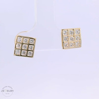 14k Square Stud Earrings