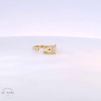 14k Yellow Gold Bunny Band Ring