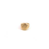 14K Yellow Gold Square Signet Ring