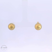 14k Stud Dome Earrings