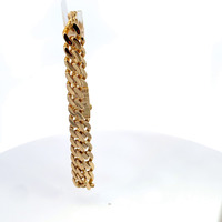 14K Yellow Gold 7.5" Hollow Monaco Link Bracelet