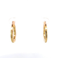 14kt Yellow Gold Flat Hoop Earrings