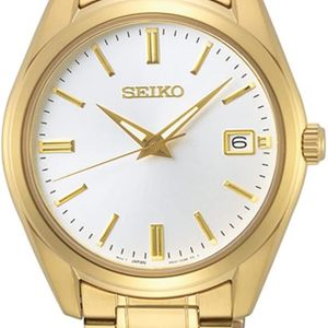 Seiko Essentials Men's Gold Tone Plated Stainless Steel Quartz Watch SUR314