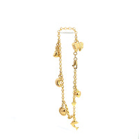 14K Yellow Gold 7.5" Charm Bracelet