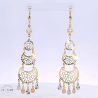 14k Dangle Filigree Style Earrings