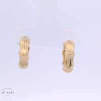 14k Bamboo Hoop Earrings