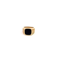 14Kt Yellow Gold Men's Onyx Signet Ring 