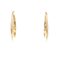 14kt Yellow Gold Octagonal Hoop Earrings