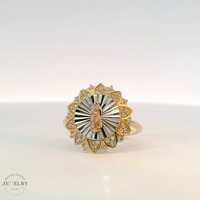 14k Yellow Gold Tri-Color Guadalupe Ring