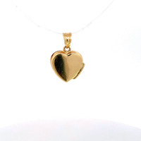 14K Yellow Gold Diamond-Cut Heart Locket 