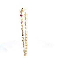 14K Yellow Gold 7.5" Rainbow Bracelet