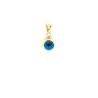 14K Yellow Gold Blue Cz Evil Eye Charm