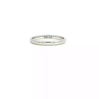 10k White Gold 2mm Comfort Fit Plain Band Size 5