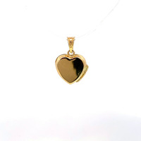 14K Yellow Gold Diamond-Cut Heart Locket