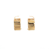 14K Yellow Gold Huggie Earrings