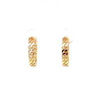 14K Yellow Gold Huggie Earrings