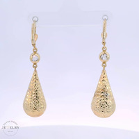 14k Dangle Tear Drop Earrings