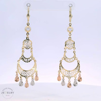 14k Dangle Filigree Style Earrings