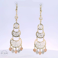 14k Dangle Filigree-Styled Earrings