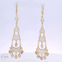 14k Filigree Style Dangle Earrings