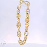 14k Anchor Link Bracelet 