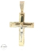 14kt Yellow Gold Crucifix with Cubic Zirconia Accents